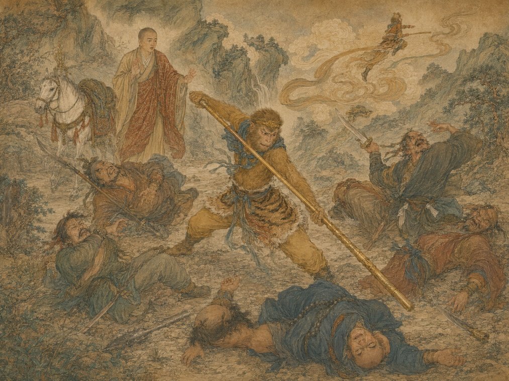 7. The Six Robbers and Wukong’s Departure