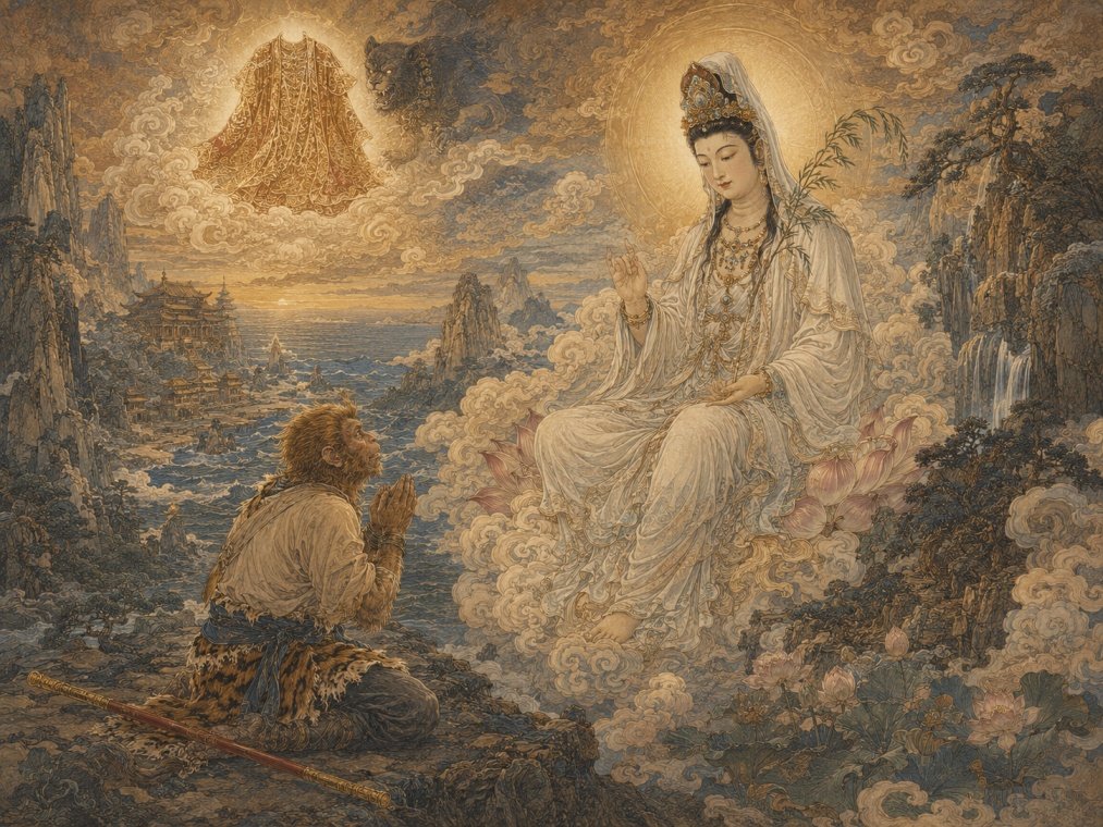 7. Wukong Seeks Guanyin’s Help